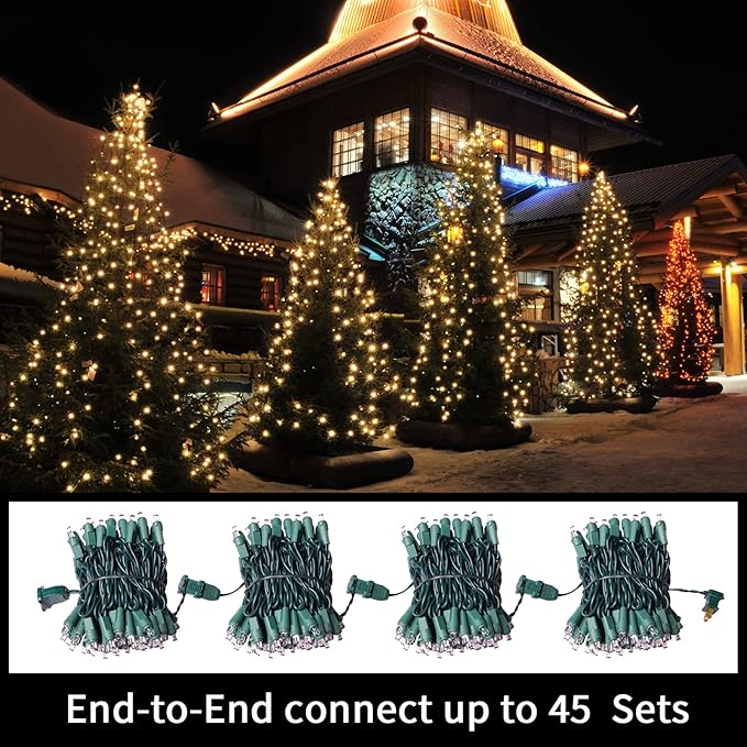 100 Count Warm White - String Lights - 21.6FT LED Christmas Lights, Mini led Lights for Indoor Outdoor Home Holiday Party Wedding Independence Day Decoration-CasaMuseHome