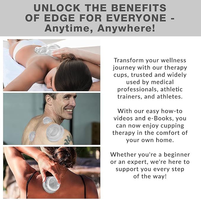 8 Edge Cups Silicone Cupping Therapy Set Professional Massage Cupping Cups for Cupping Therapy Cupping Kit for Massage, Myofascial Release, Cellulite Reduction (Lure Clear)-CasaMuseHome