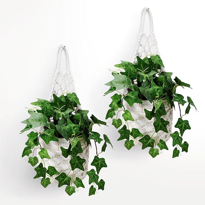 2PK Wall Planters for Indoor Plants, Macrame Plant Hanger | Wall Planter, Plant Hanger, Hanging Planter (2PK, for 6 inch Pot)-CasaMuseHome