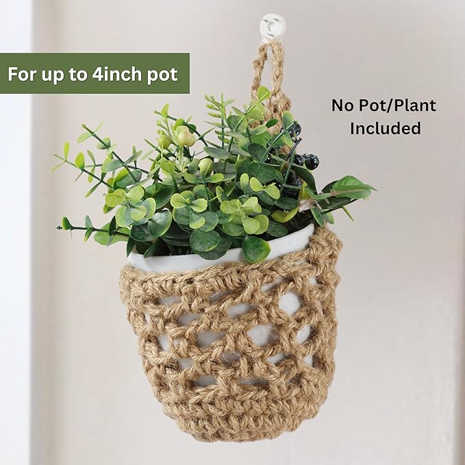 3PK Wall Planters for Indoor Plants, Macrame Plant Hanger | Wall Planter, Plant Hanger, Hanging Planter (3PK, for 4 inch Pot)-CasaMuseHome