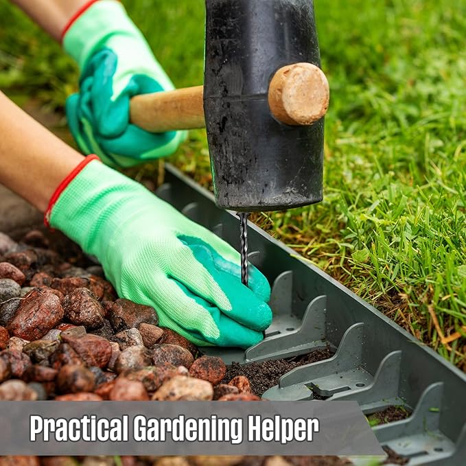 200 Pcs Metal Nails 8 Inch Artificial Spikes Galvanized Spiral Landscape Stakes Edging Spikes Garden Stakes for Fake Landscaping Grass Ground Lawn(Black)-CasaMuseHome