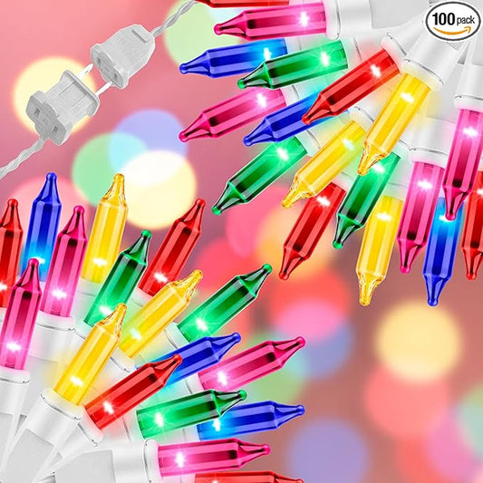 100LIGHTS Multi Easter Mini String Lights，Connectors Christmas Decorative Lights 19.6 UL Certified Waterproof for Easter Home Garden Holiday Christmas Tree Party Patio Wedding-CasaMuseHome