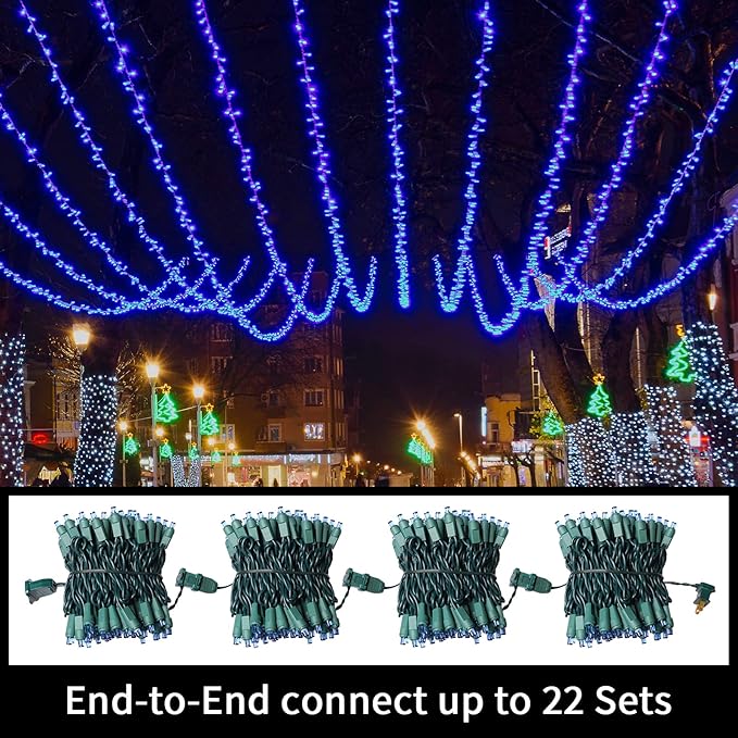 100 Count Blue - String Lights - 21.6FT LED Christmas Lights, Mini led Lights for Indoor Outdoor Home Holiday Party Wedding Independence Day Decoration-CasaMuseHome
