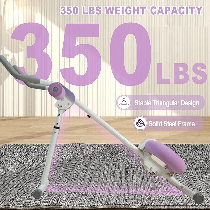 Ab Workout Equipment Abdominal Trainer, Adjustable Ab Machine at Home Gym, Foldable Abdominal Exercise Machine, Core & Ab Trainer Machine for Stomach Workout with LCD Monitor-CasaMuseHome