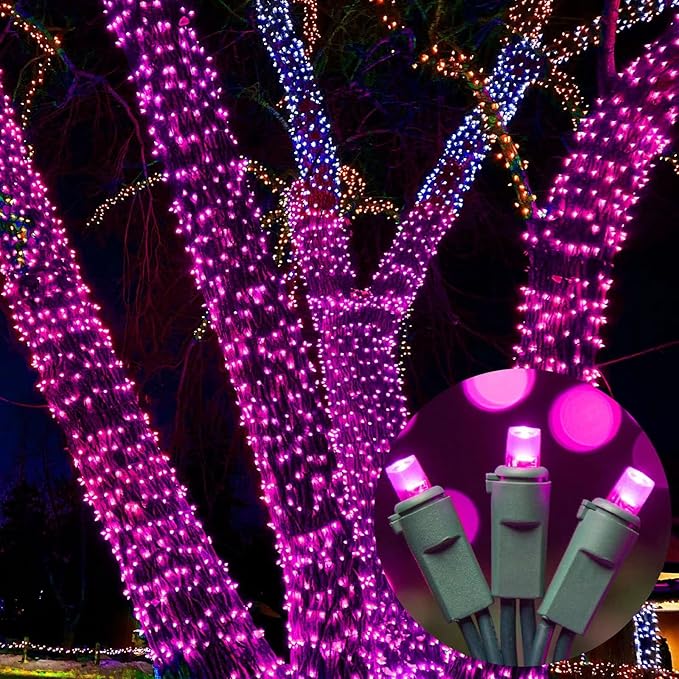 100 Count Pink - 21.6FT LED String Lights, Mini LED Lights for Indoor/Outdoor Home Holiday Party Wedding Independence Day Decoration-CasaMuseHome