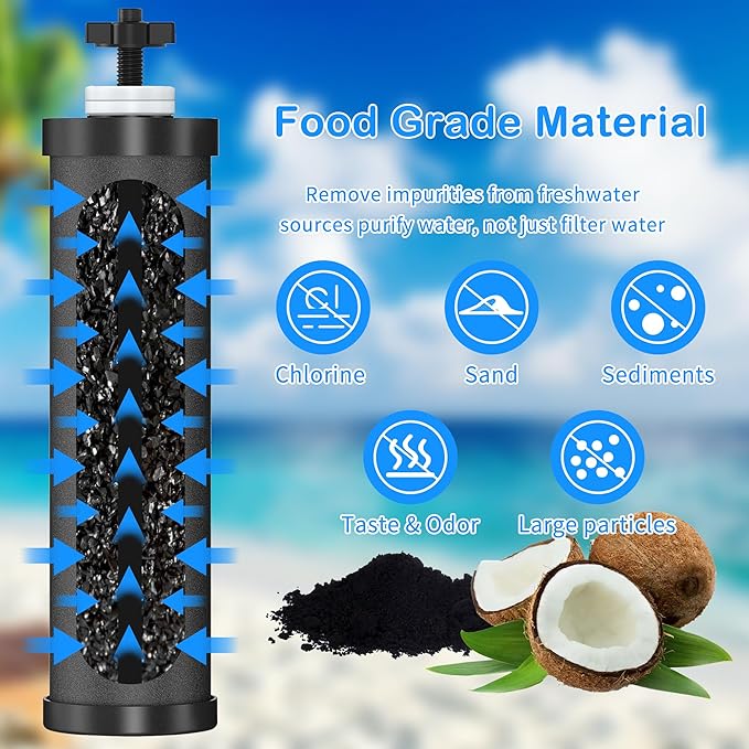 2 Pack Black Filters, Water Filter Replacement for Berkey BB9-2, Compatible with Berkey Gravity Water Filter Systems-CasaMuseHome