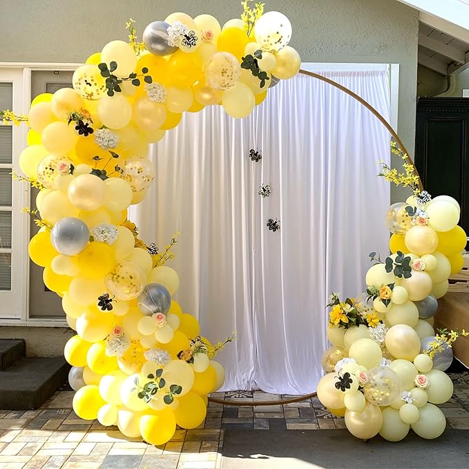 130pcs Yellow Balloons Different Sizes 18" 12" 10" 5" Party Latex Balloons for Boys Girls Birthday Baby Shower Gender Reveal Wedding Sunflower Party Decorations-CasaMuseHome