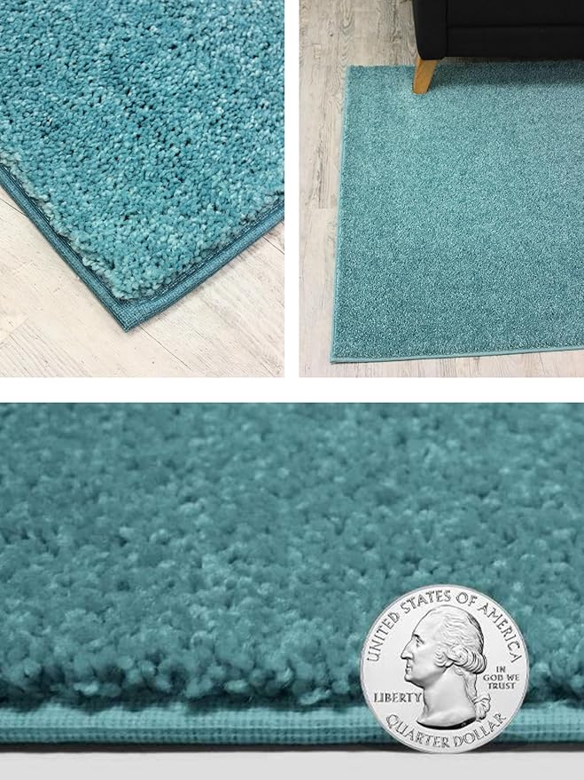 KOECKRITZ Soft and Colorful Kids Classroom Area Rugs (Passes Flammability Pill Test) Many Sizes and Bright Colors to Select from (5' x 7', Surf)-CasaMuseHome