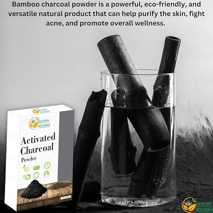 Activated Charcoal Powder 100% Food Grade, Natural Detoxifier for Teeth Whitening, Digestive Health, Face Masks, DIY Skincare, Detox Drinks & Bug Bite Relief 3.5 oz Pack-CasaMuseHome