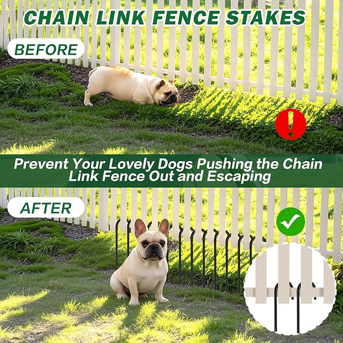 16 Inch Ground Stakes Heavy Duty,16 Pack Metal Fence Stakes for Ground for Wire Fencing,Heavy Duty Long Tent Stakes for Trampolines Camping Canopies and Swing Set-CasaMuseHome