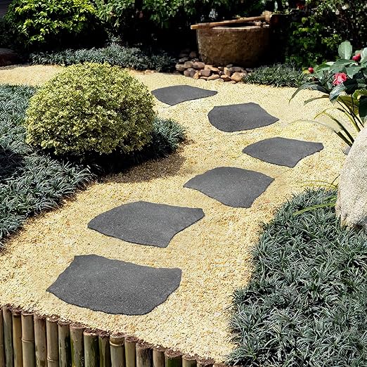 3 Pack Rubber Stepping Stones Outdoor Garden Rubber Pavers Pathway Walkway Paving Stones-CasaMuseHome