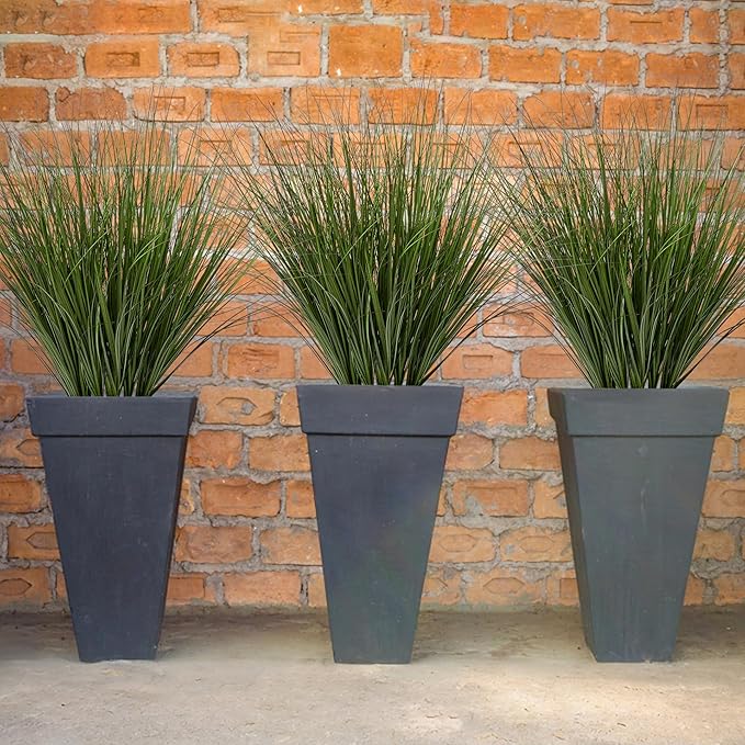 48PCS Fake Plants Artificial Wheat Grass Greenery Plastic Plants Fake Grass Artificial Plants for Outdoor Decor Artificial Grass Plant with Greenery Stems for Indoor Home Decoration 26.4"-CasaMuseHome