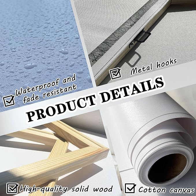 Abstract Canvas Wall Art, Modern Minimalist Wall Decor for Living Room - Blue, Teal Room Decorations, Framed 24x48IN-CasaMuseHome