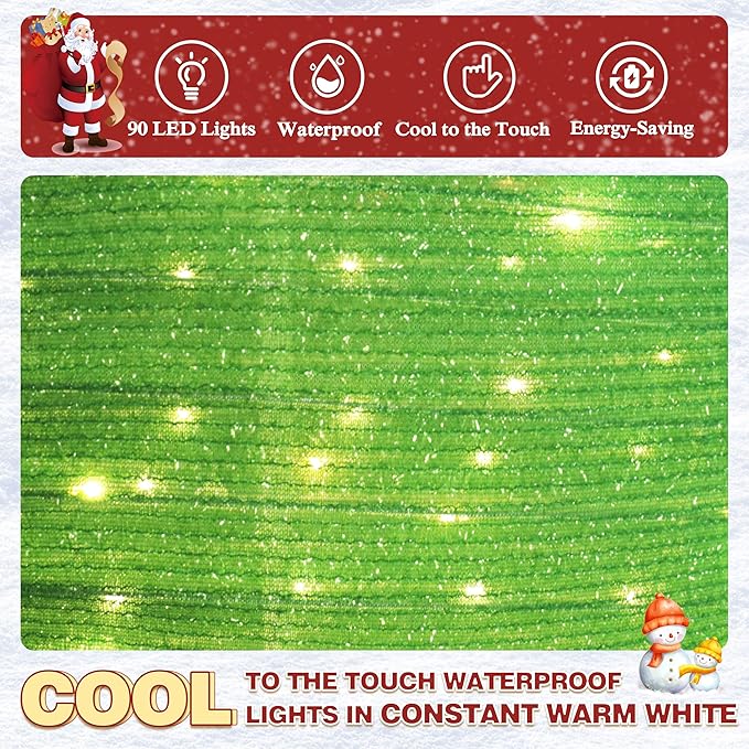 36 Inch Pop-Up Christmas Ball with 90 LED Lights for Outdoor Xmas Decor, 3-Piece Pre-Lit Iridescent Christmas Ball Ornaments Decor with Base, Outdoor 3D Glittered Standing Holiday Display-CasaMuseHome