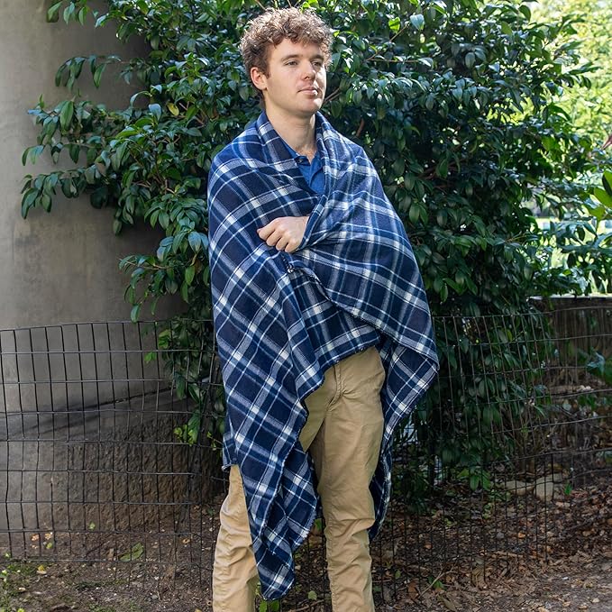 50x60 Throw Blankets, Plaid Fleece Throw Blankets for Bedroom, Couch, Livingroom, Chair, Pets, Outdoors-CasaMuseHome