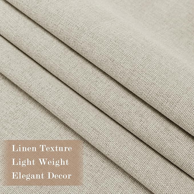 100% Blackout Linen Textured Drapes for Bedroom Pinch Pleated Curtains for Track System Portable Drapery for Sliding Glass Door/Storage/Space Room Divider, 70" Wx102 L, 1 PC, Ivory White-CasaMuseHome