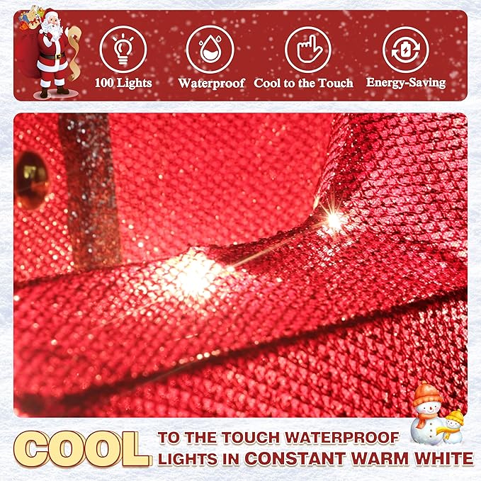 5FT Lighted Nutcracker with Drum for Christmas Decoration, Pre-Lit 3D Iridescent Soldier Xmas Decor with 100 Warm White Lights, Glittered Standing Holiday Display for Outdoor, Indoor-CasaMuseHome