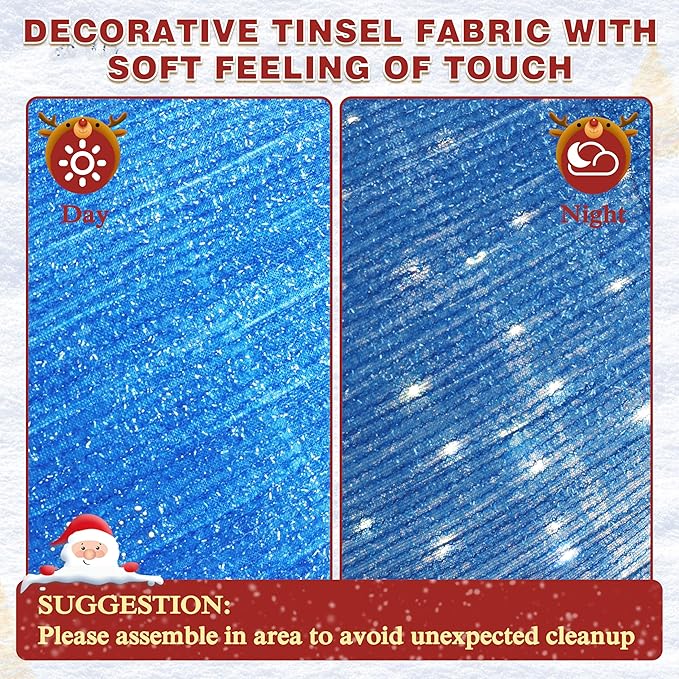 36 Inch Pop-Up Christmas Ball with 90 LED Lights for Outdoor Xmas Decor, 3-Piece Pre-Lit Iridescent Christmas Ball Ornaments Decor with Base, Outdoor 3D Glittered Standing Holiday Display-CasaMuseHome