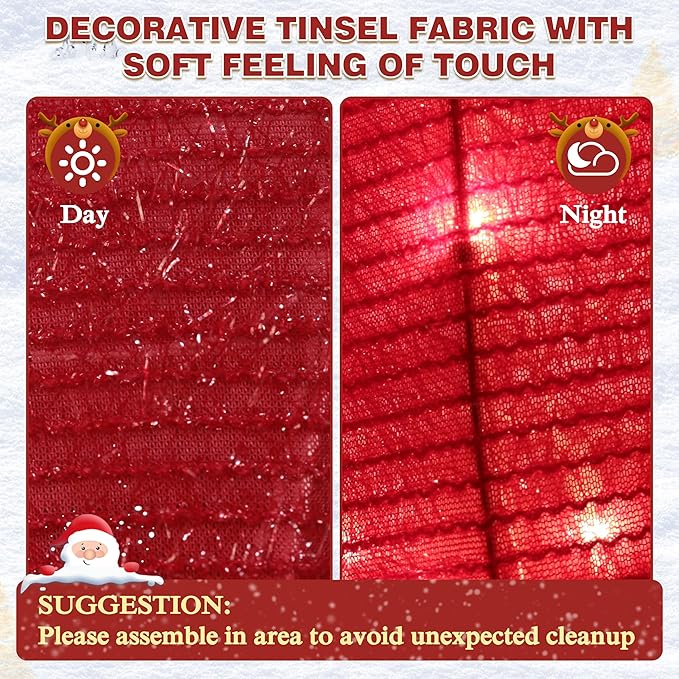 6FT Lighted Rooster with Christmas Hat for Outdoor Christmas Decorations, 3D Pre-Lit Iridescent Rooster Xmas Decor, Glittered Standing Holiday Display Rooster for Outdoor, Indoor-CasaMuseHome