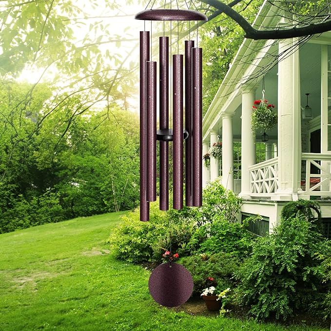 45'' Large Wind Chimes for Outside with Deep Tone, Wind Chimes Outdoor Garden & Patio Hanging Décor, Sympathy Gifts. Bronze-CasaMuseHome