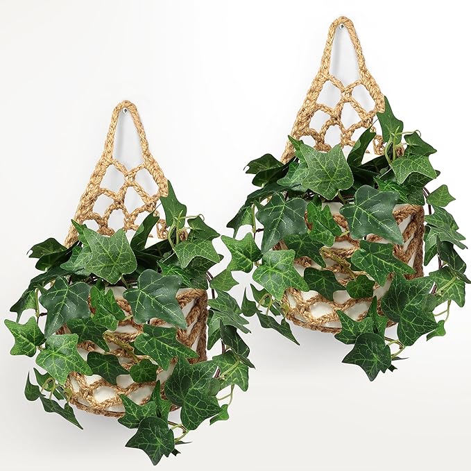 2PK Wall Planters for Indoor Plants, Macrame Plant Hanger | Wall Planter, Plant Hanger, Hanging Planter (2PK, for 6 inch Pot)-CasaMuseHome