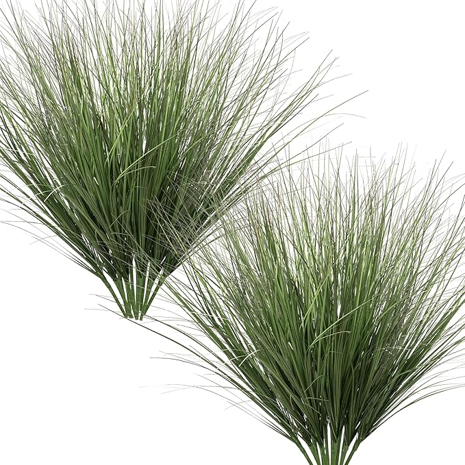 24PCS Fake Plants Artificial Wheat Grass Greenery Plastic Plants Fake Grass Artificial Plants for Outdoor Decor Artificial Grass Plant with Greenery Stems for Indoor Home Decoration 26.4"-CasaMuseHome