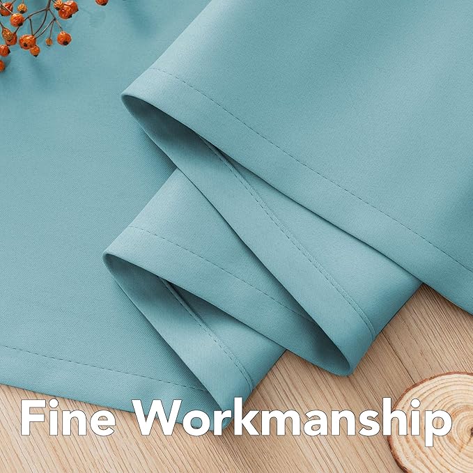 H.VERSAILTEX Thermal Insulated Blackout Drapes Soft and Smooth Microfiber Formaldehyde-Free Curtains for Nursery,Grommet Window Panels,52 by 84 - Inch - Aqua - Set of 2-CasaMuseHome
