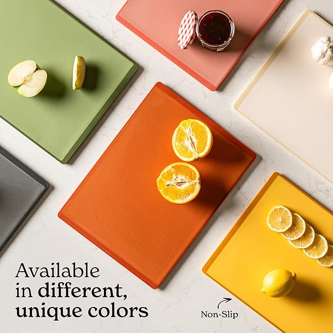 SMIRLY Plastic Cutting Board Set, Dishwasher Safe Plastic Cutting Boards Set for Kitchen, Cutting Boards for Kitchen - Plastic Chopping Board Set-CasaMuseHome