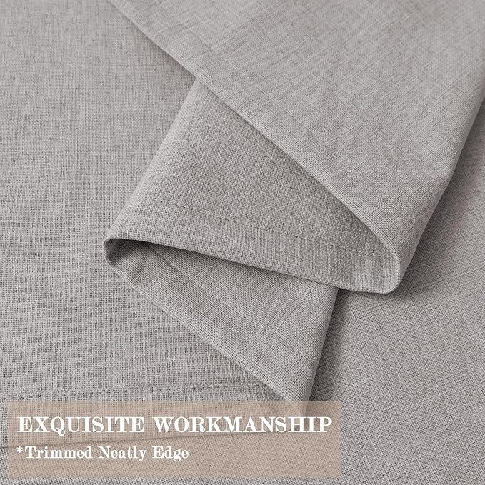 100% Blackout Linen Textured Drapes for Bedroom Pinch Pleated Curtains for Track System Portable Drapery for Sliding Glass Door/Storage/Space Room Divider, 70" Wx84 L, 1 PC, Browish Grey-CasaMuseHome
