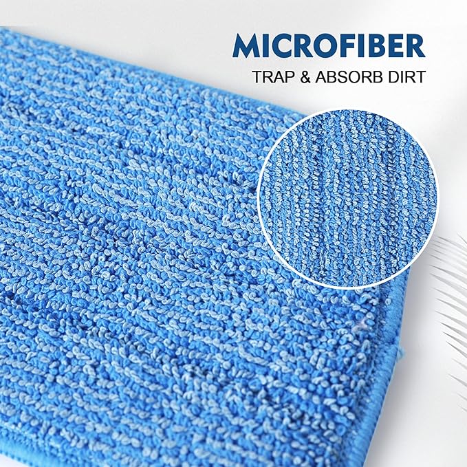 3 Pack Microfiber Mop Pads, Mop Replacement Pads Refills Floor Spray Mop Pads Wet Moping Pads Refill Reusable Pads Suitable for All Spray Mops Cleaning-CasaMuseHome