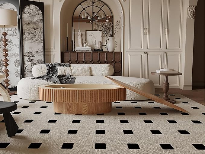 47.2''Oval Coffee Table with Storage, Mid Century Modern Drum Center Tables with Lid Fluted Solid Wood Side Coffee Table Pedestal Tea Table for Living Room, Bedroom, Apartmen-Natural-CasaMuseHome