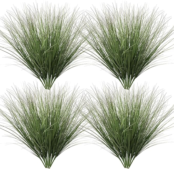 48PCS Fake Plants Artificial Wheat Grass Greenery Plastic Plants Fake Grass Artificial Plants for Outdoor Decor Artificial Grass Plant with Greenery Stems for Indoor Home Decoration 26.4"-CasaMuseHome