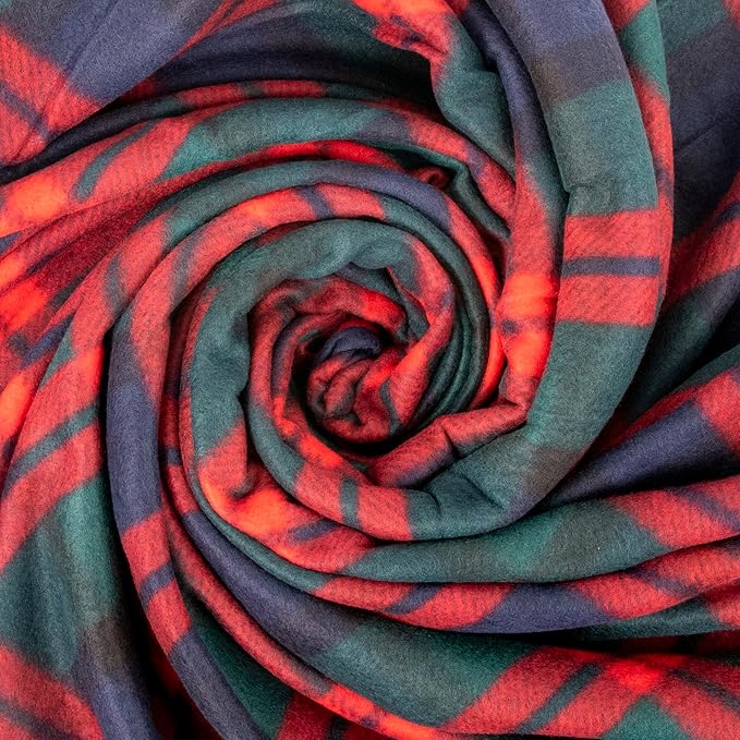 50x60 Throw Blankets, Plaid Fleece Throw Blankets for Bedroom, Couch, Livingroom, Chair, Pets, Outdoors-CasaMuseHome