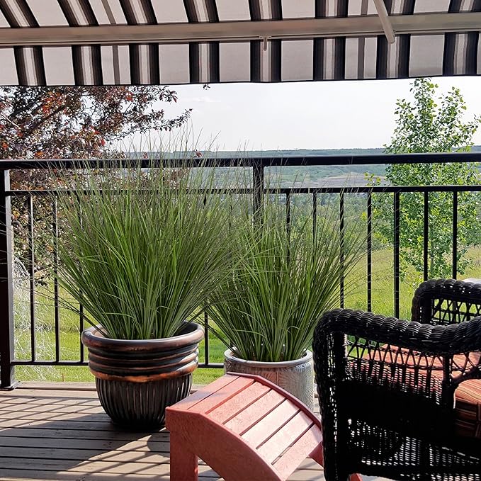 24PCS Fake Plants Artificial Wheat Grass Greenery Plastic Plants Fake Grass Artificial Plants for Outdoor Decor Artificial Grass Plant with Greenery Stems for Indoor Home Decoration 26.4"-CasaMuseHome