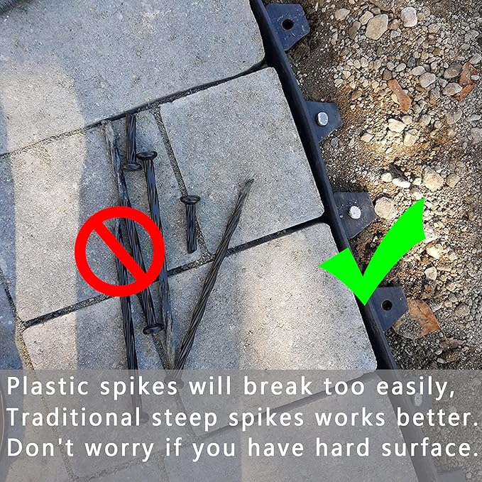 50/100/150 Pack 6" Solid Galvanized Non-Rust Metal Garden Stakes Spiral Landscape Edging Anchors for Paver Edging, Gardening, House Construction, etc (50)-CasaMuseHome