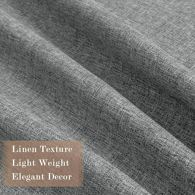 120" Wx96 L Linen Room Divider Drapes for Doorway/Glass Window/Sliding Door/Patio, Extra Wide Pinch Pleated Full Blackout Curtains for Girls Boys Teen Kids Room, 1 Panel, Mid Grey-CasaMuseHome