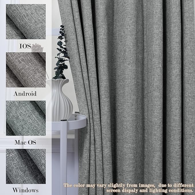 150 Inches Extra Wide Room Divider Draperies, Pinch Pleat Drapes, Absolutely Blackout Sliding Door Drapery, Total Privacy Ceiling Track Curtains, 150" W by 96" L, Mid Grey (1 Panel)-CasaMuseHome