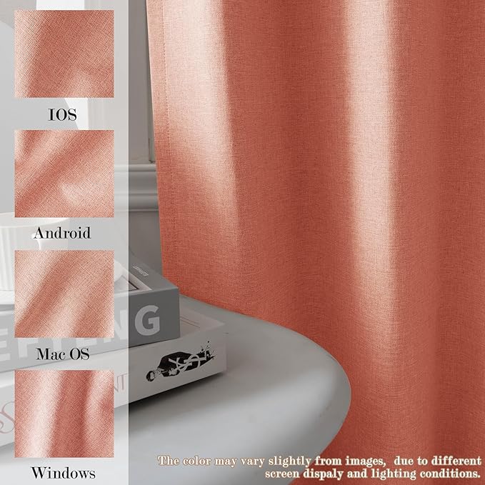 120" Wx102 L Linen Room Divider Drapes for Doorway/Glass Window/Sliding Door/Patio, Extra Wide Pinch Pleated Full Blackout Curtains for Girls Boys Teen Kids Room, 1 Panel, Orange-CasaMuseHome