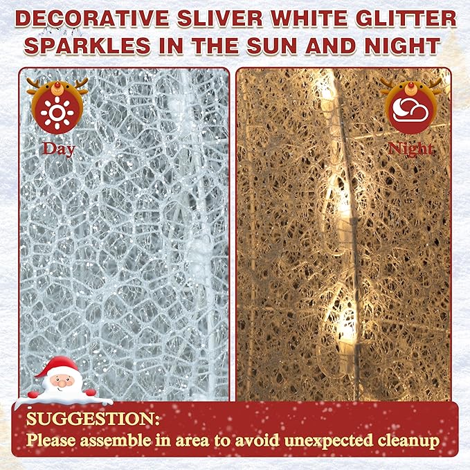 5FT Lighted Snowman with Birds for Christmas Decoration, 3D Pre-Lit Iridescent Snowman Xmas Decor with 90 LED Lights, Glittered Standing Holiday Display for Outdoor, Indoor-CasaMuseHome