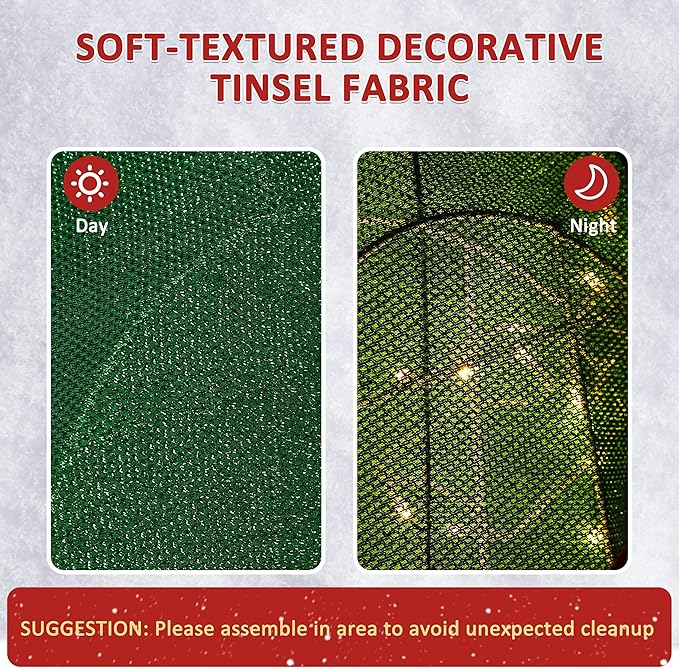 4.8FT Lighted Elf with Envelope Outdoor Christmas Decoration, 3D Pre-Lit Elf Decor with 100 LED Lights for Christmas, Freestanding Glittered Holiday Display for Outdoor, Indoor-CasaMuseHome